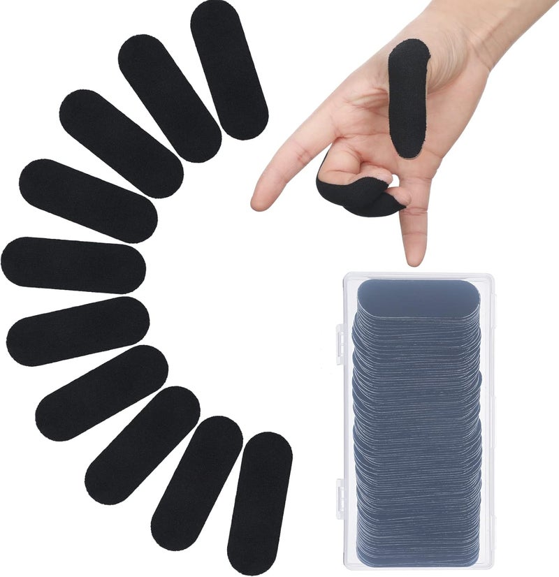 Civaner 120 Pieces Bowling Thumb Tape with Portable Box Bowling Finger Tape with Protector Protective Performance for Bowlers Exercise Sport(Black) - Image 1